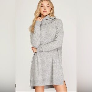 Cozy Gray Turtleneck Sweater